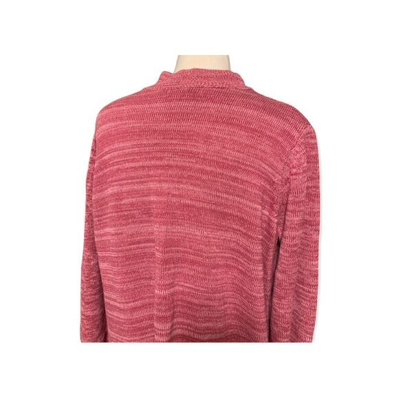 Plus Size Woman Within Pink Long Sleeve Knitted Sweater size 1X Low Turtleneck - Picture 6 of 9
